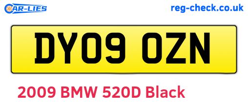 DY09OZN are the vehicle registration plates.