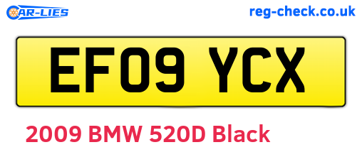 EF09YCX are the vehicle registration plates.