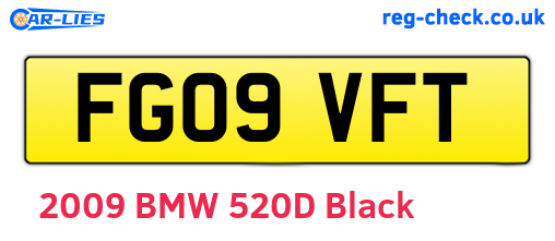 FG09VFT are the vehicle registration plates.