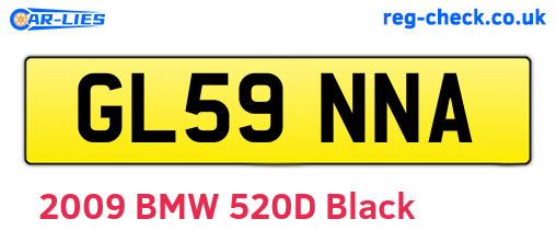 GL59NNA are the vehicle registration plates.
