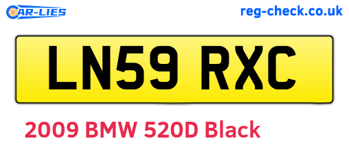 LN59RXC are the vehicle registration plates.