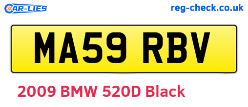 MA59RBV are the vehicle registration plates.