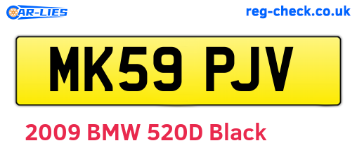 MK59PJV are the vehicle registration plates.