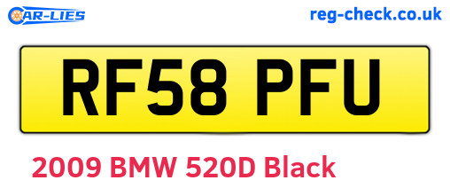 RF58PFU are the vehicle registration plates.