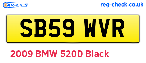 SB59WVR are the vehicle registration plates.