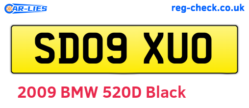 SD09XUO are the vehicle registration plates.