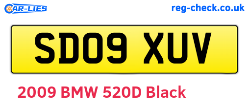 SD09XUV are the vehicle registration plates.