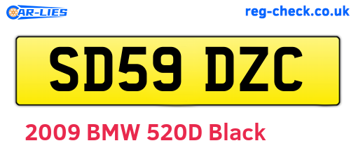 SD59DZC are the vehicle registration plates.
