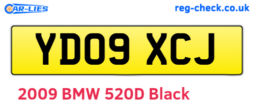 YD09XCJ are the vehicle registration plates.