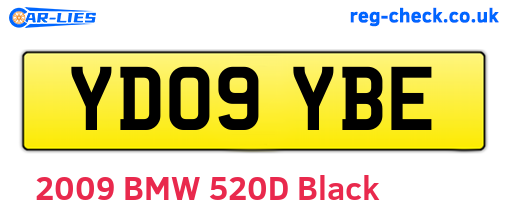 YD09YBE are the vehicle registration plates.