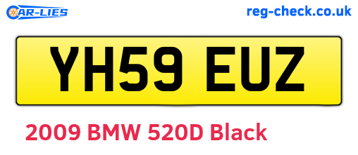 YH59EUZ are the vehicle registration plates.