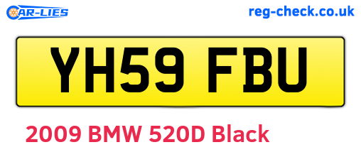 YH59FBU are the vehicle registration plates.
