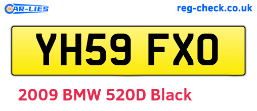 YH59FXO are the vehicle registration plates.