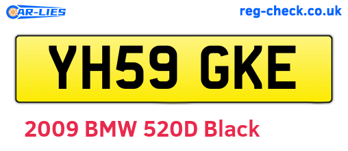 YH59GKE are the vehicle registration plates.