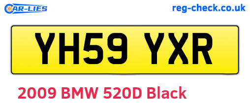 YH59YXR are the vehicle registration plates.