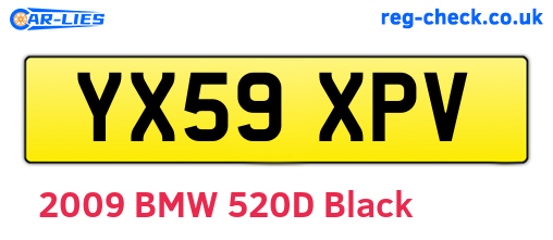 YX59XPV are the vehicle registration plates.