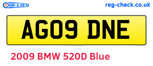AG09DNE are the vehicle registration plates.
