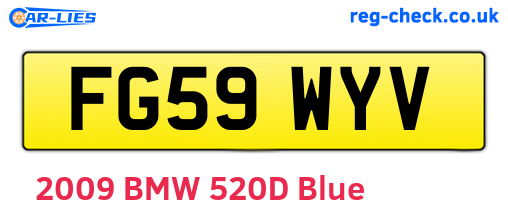 FG59WYV are the vehicle registration plates.