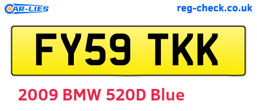 FY59TKK are the vehicle registration plates.