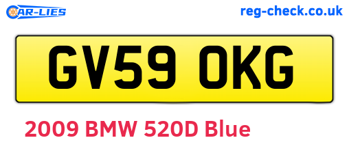 GV59OKG are the vehicle registration plates.
