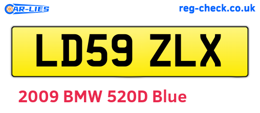 LD59ZLX are the vehicle registration plates.