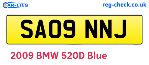 SA09NNJ are the vehicle registration plates.