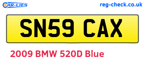 SN59CAX are the vehicle registration plates.