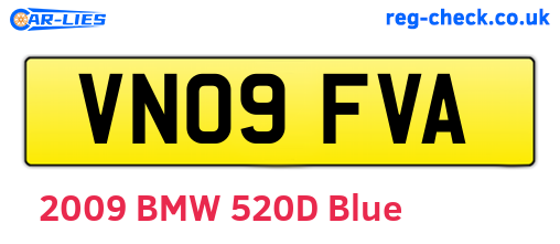 VN09FVA are the vehicle registration plates.
