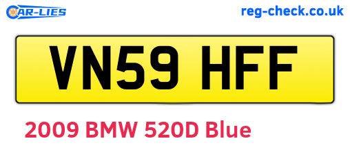 VN59HFF are the vehicle registration plates.