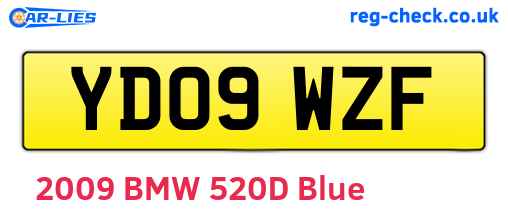 YD09WZF are the vehicle registration plates.
