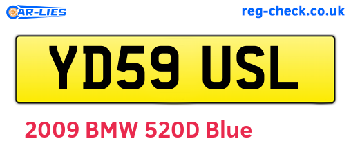 YD59USL are the vehicle registration plates.