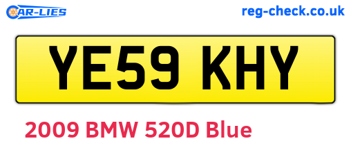 YE59KHY are the vehicle registration plates.