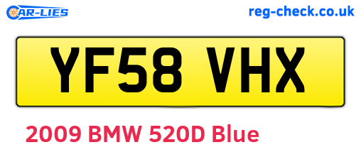 YF58VHX are the vehicle registration plates.