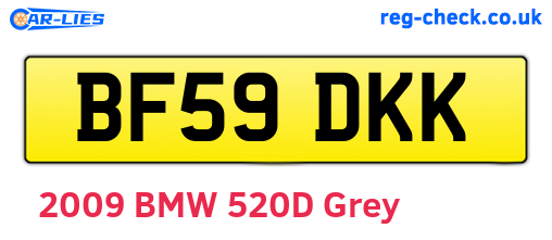 BF59DKK are the vehicle registration plates.