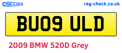 BU09ULD are the vehicle registration plates.