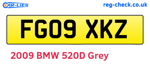 FG09XKZ are the vehicle registration plates.