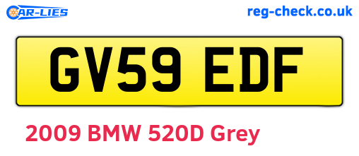 GV59EDF are the vehicle registration plates.