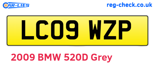 LC09WZP are the vehicle registration plates.