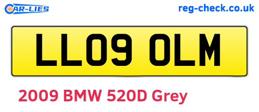 LL09OLM are the vehicle registration plates.