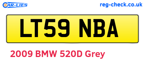 LT59NBA are the vehicle registration plates.