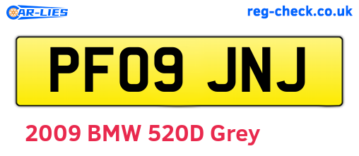 PF09JNJ are the vehicle registration plates.