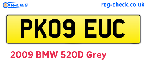PK09EUC are the vehicle registration plates.