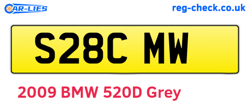 S28CMW are the vehicle registration plates.