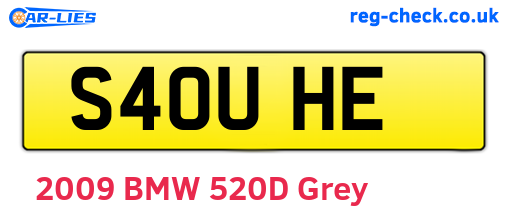 S40UHE are the vehicle registration plates.