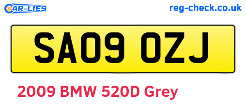 SA09OZJ are the vehicle registration plates.