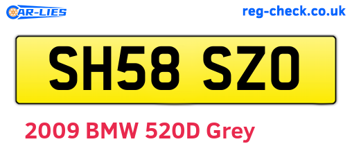 SH58SZO are the vehicle registration plates.