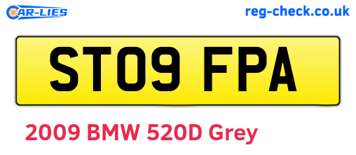 ST09FPA are the vehicle registration plates.