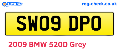 SW09DPO are the vehicle registration plates.