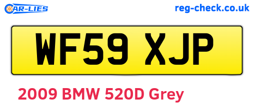 WF59XJP are the vehicle registration plates.