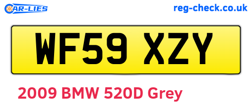 WF59XZY are the vehicle registration plates.